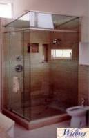 Custom Shower with Header and Transom