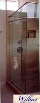 Custom Shower with Header and Transom
